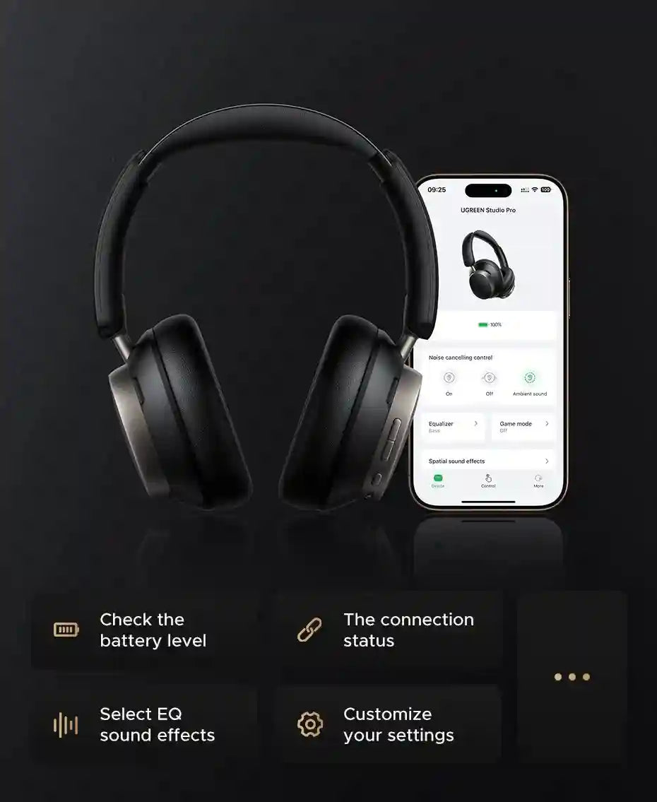 Tidesmit Wireless Over-Ear Headphones with Active Noise Cancellation Tidesmit