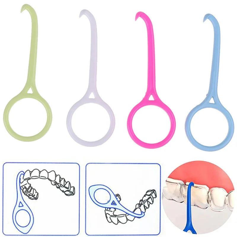 Dental Removal Tool Plastic Hook Nice Orthodontic Aligner Remove Invisible Removable Braces Clear Aligner Oral Care