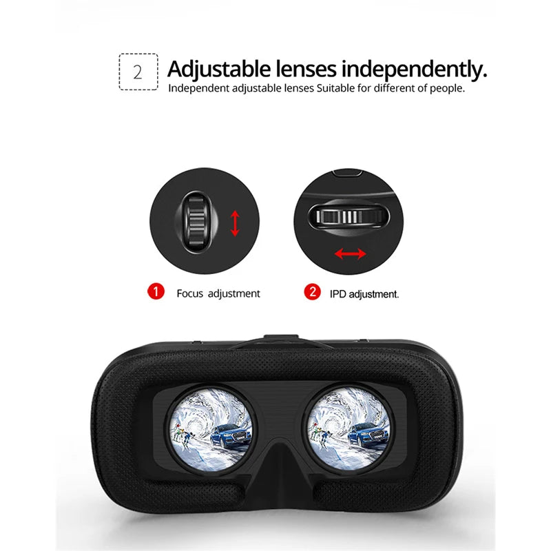 VR Headset for Smartphone – Adjustable 3D Goggles with Spatial Audio Tidesmit