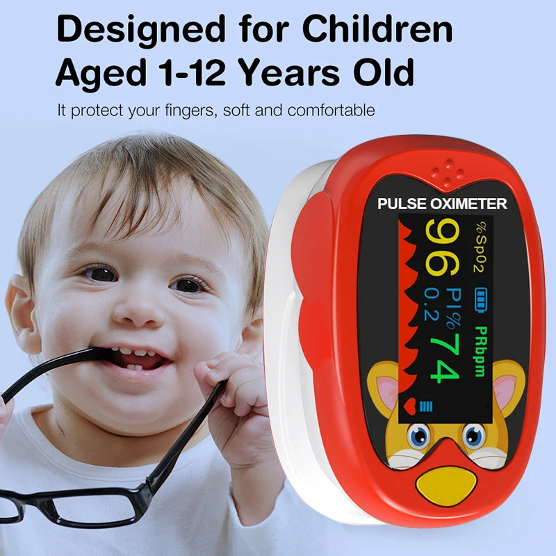 Child Finger Pulse Oximeter Pediatric Oximetro pediatrico De Dedo OLED Rechargeable Neonatal Children kids Puls ioximetro