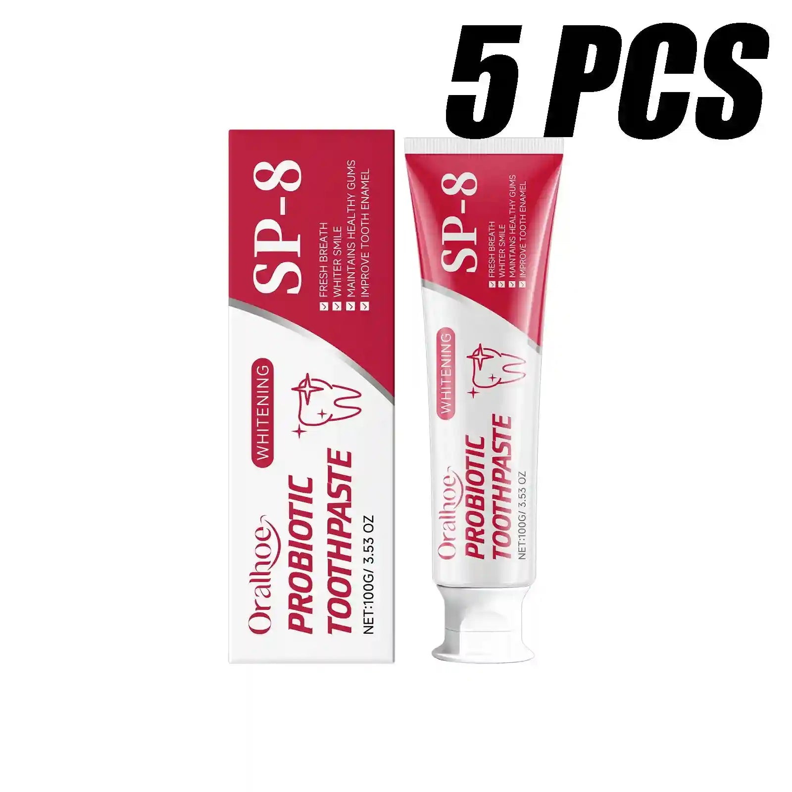 Tidesmit SP-8 Hydroxyapatite teeth whitening toothpaste for deep stain removal and cavity prevention mint flavor