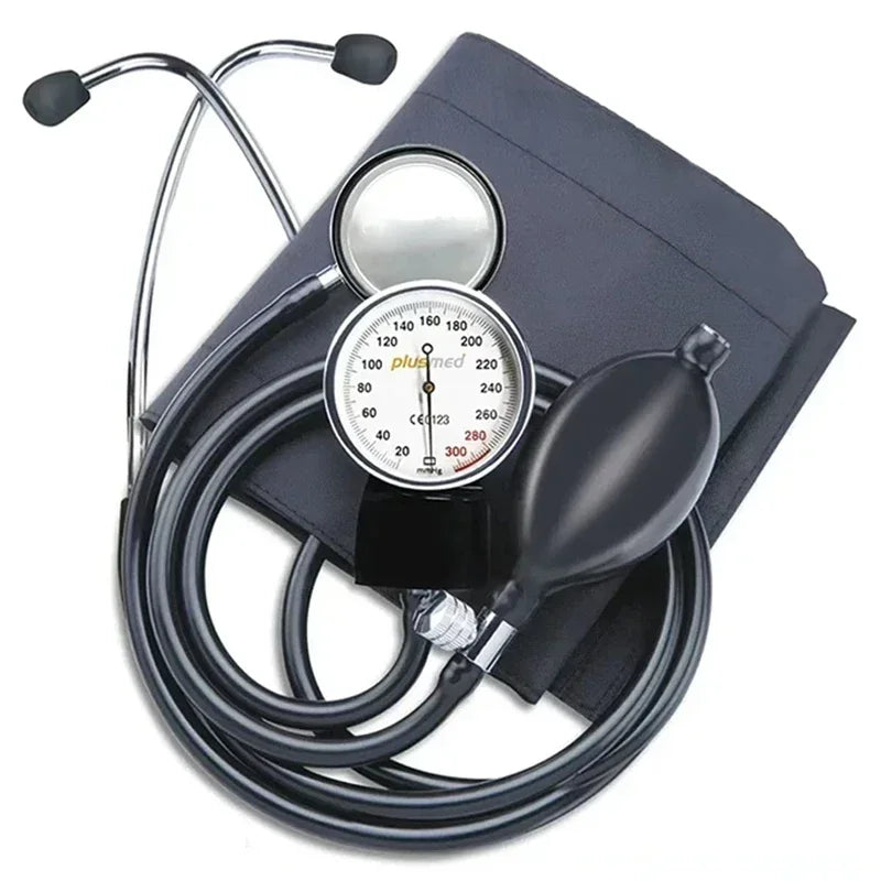 BP Upper Arm Sphygmomanometer Manual Blood Pressure Stethoscope with Zipper Bag for Adult Home Use Blood Pressure Monitor