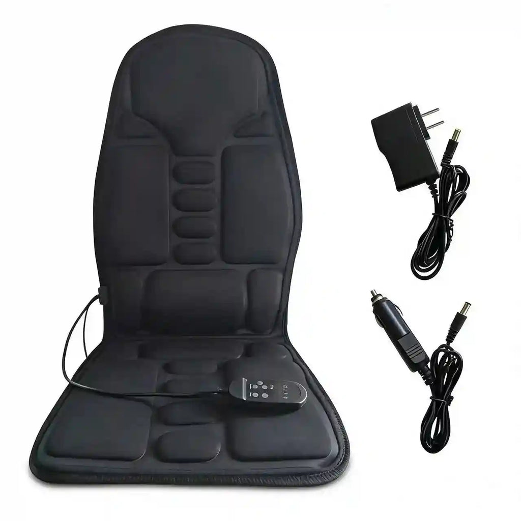 Heated Massage Cushion: Electric Massager for Neck and Back - Black Massage Cushion Tidesmit