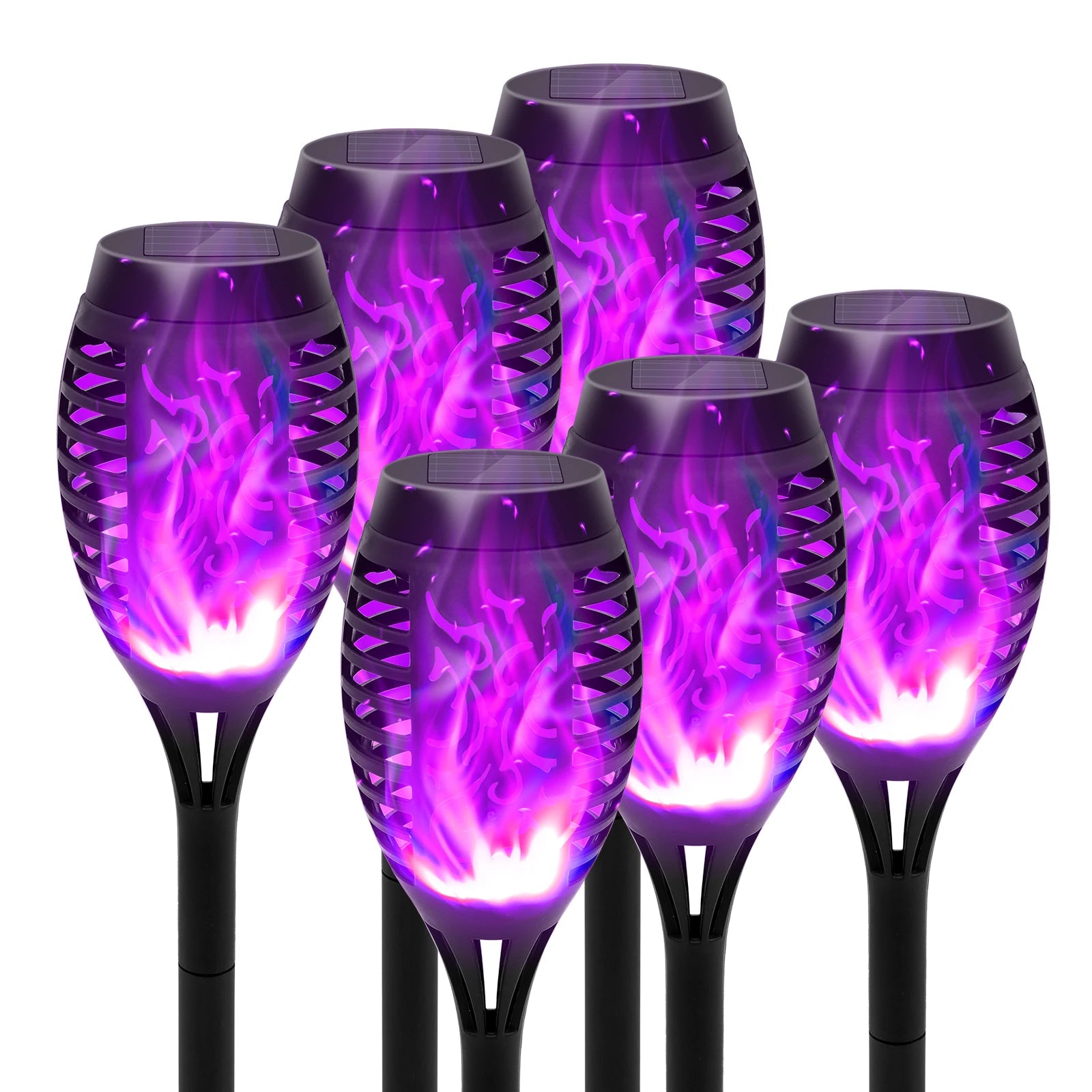 12LED Solar Flame Torch Lights Flickering Waterproof Garden Decoration Outdoor For Lawn Path Yard Patio Floor Lamps