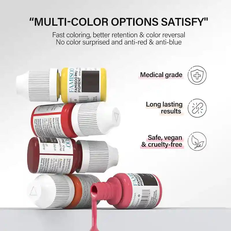Permanent Makeup Pigment 5ml | Professional PMU Lip & Brow Ink Permanent Makeup Machines Tidesmit