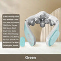 Cervical Neck Massager - TENS Pulse Heat Therapy for Muscle Relief Eye Massage Instrument Green Tidesmit