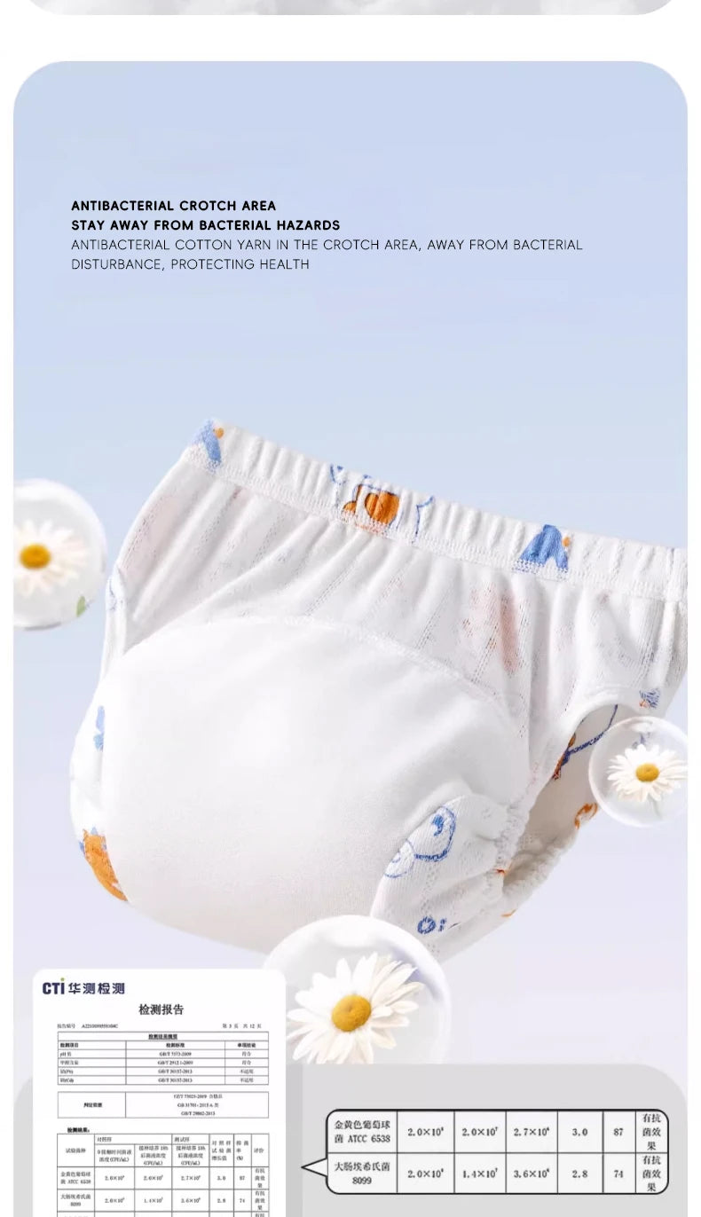2pcs Newborn Training Pants Cotton Thin Summer Baby Widen Shorts Washable Boy Girl Cloth Diapers Reusable Nappies Infant Panties