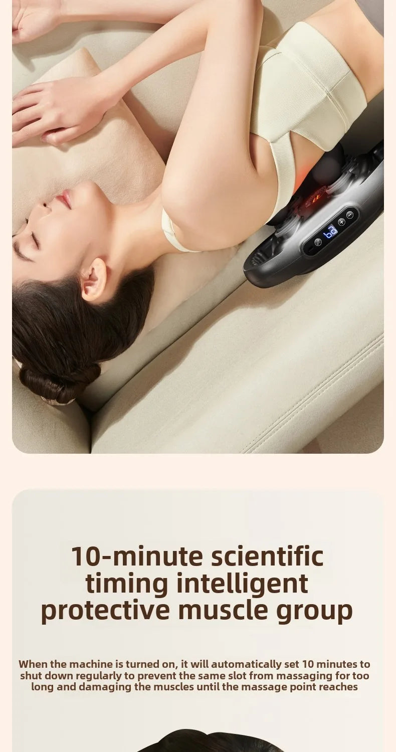 Deep Tissue Muscle Massager - 12-Head Percussion Back Therapy Tool Back Massage Instrument Tidesmit