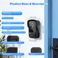 Outdoor Wireless Doorbell With Camera IP65 Waterproof 1080P HD 4.3" Screen 2.4G Video Doorbell Two-Way Audio Night Vision