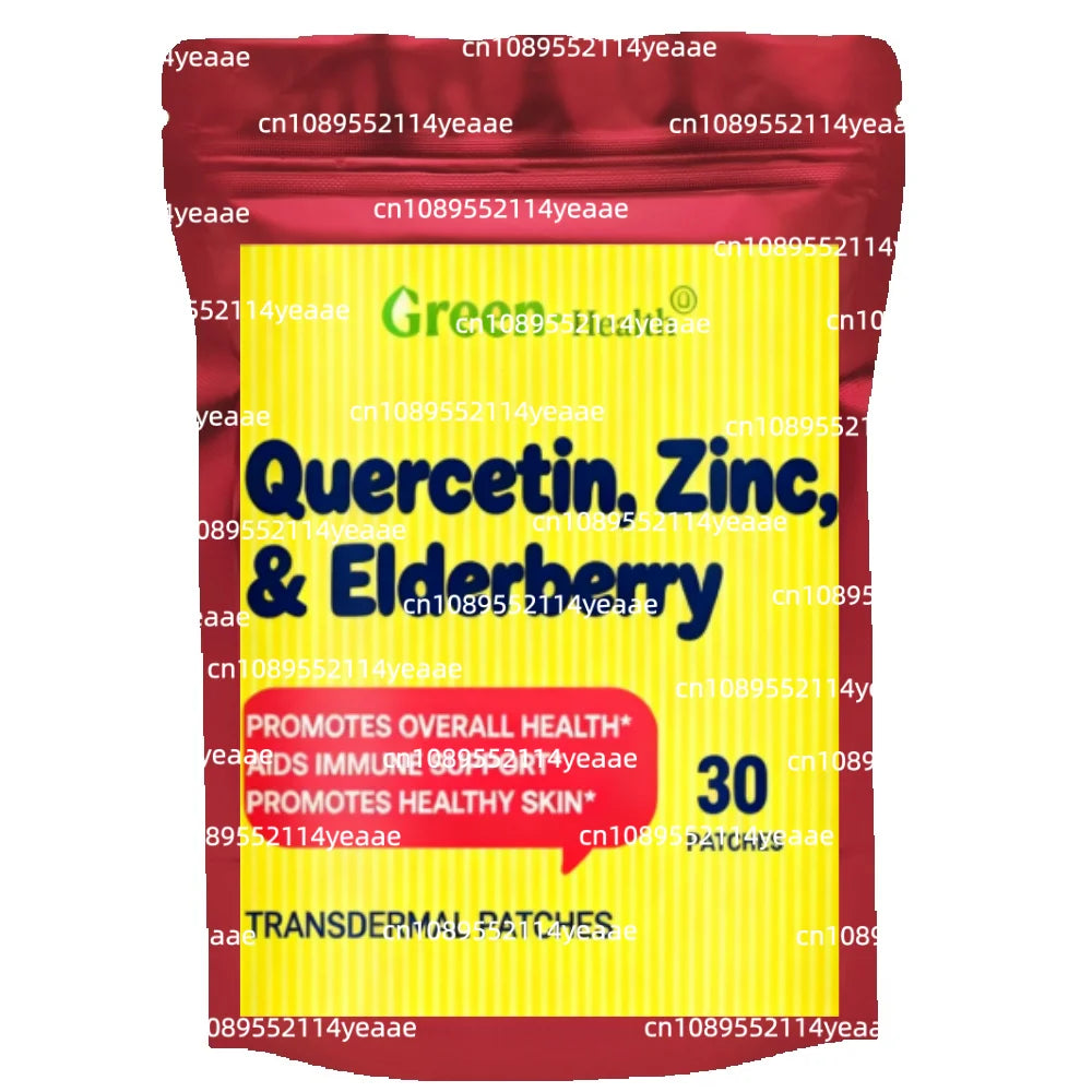 Quercetin Transdermal Patches Elderberry Zinc Immune Support 30 Patches for One Month Supply Health And Beauty Supplement