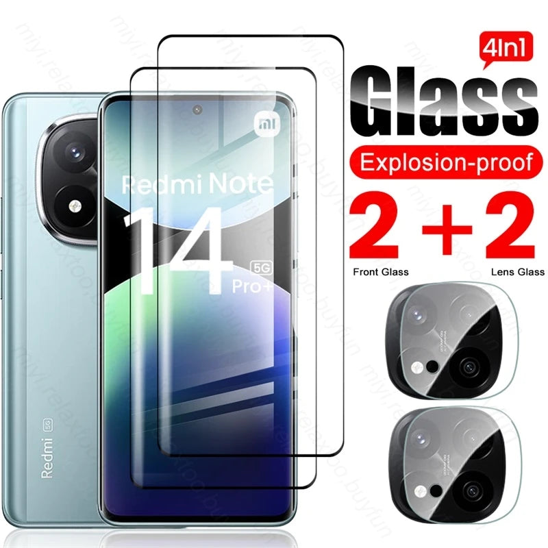 Redmi Note 14 Pro Plus 9D Curved Tempered Glass Screen Protector Tidesmit