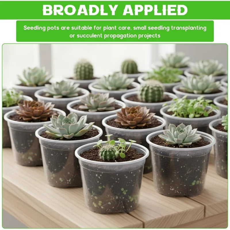 S/M/L/XL Transparent Flowerpot Plant Nursery Pot Seedling Cup Gardening Transplantation Potted Flower Pot Planter Gardening Tool
