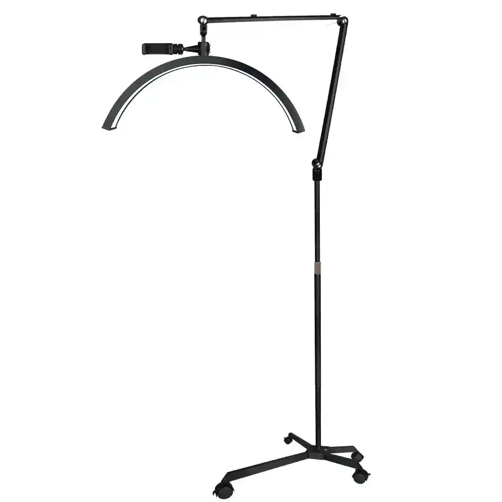 Half Moon LED Floor Light | Adjustable Beauty Lamp for Content Creators black 1 1 Tidesmit