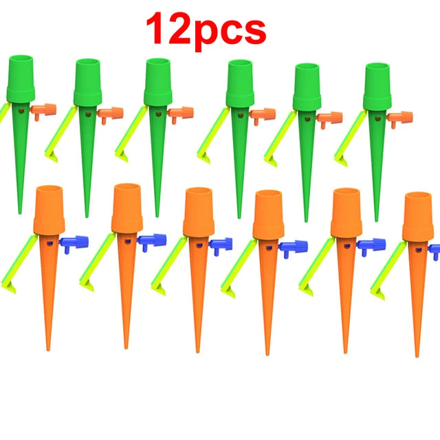 Auto Drip Irrigation System Automatic Watering Dripper Spike Garden Plants Flower Dripper Waterer Tools 1/2/4/6/12PCS