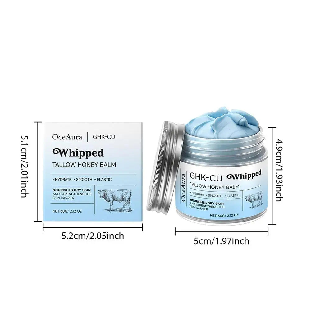GHK-Cu Blue Tallow Honey Balm Cream, Deep Skin Repair & Barrier Protection, Perfect for Dry, Sensitive & Aging Skin Care