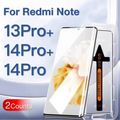 Redmi Note 14 Pro Plus Tempered Glass Screen Protector 2 Pack - 9H Hardness AE Redmi Note 13ProPlus Tidesmit