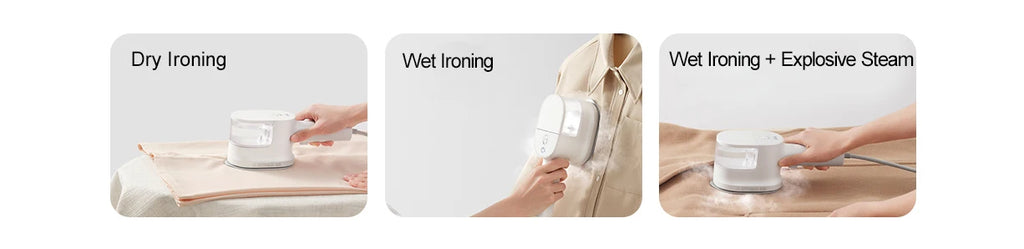 Tidesmit handheld garment steamer for home, electric steam iron for clothes and mite removal, side view detail