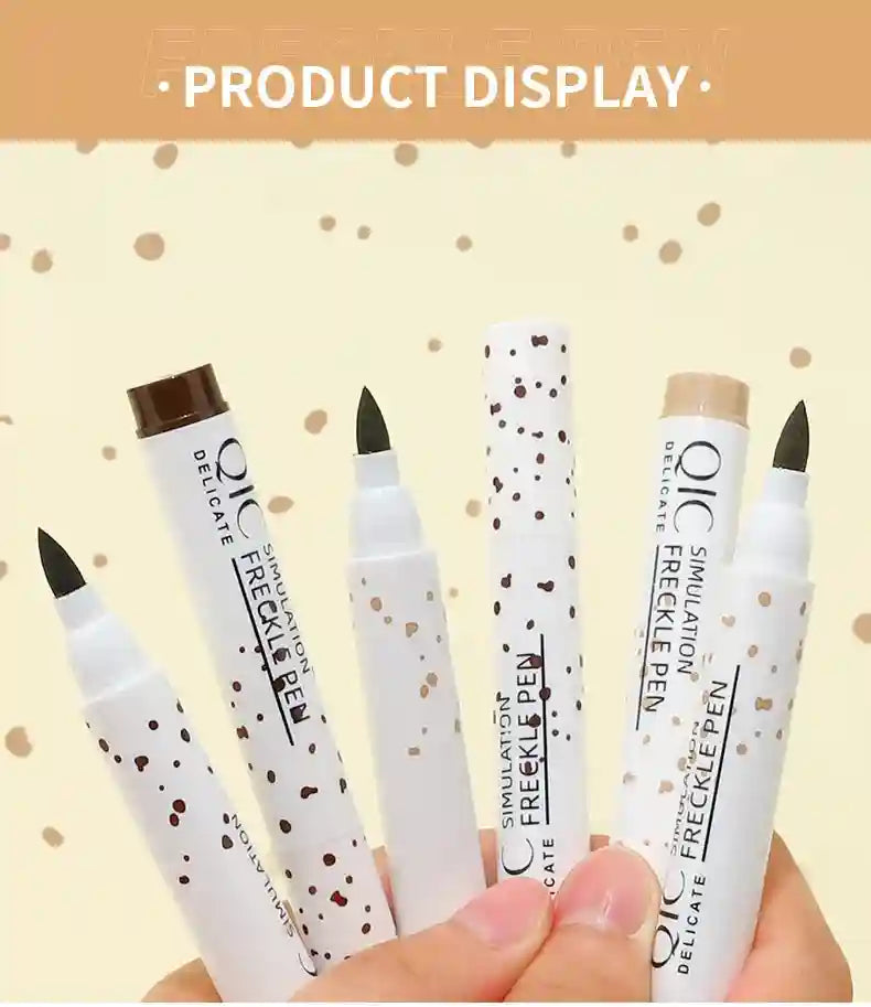 Tidesmit waterproof fake freckles pen for natural dotted face makeup texture close-up