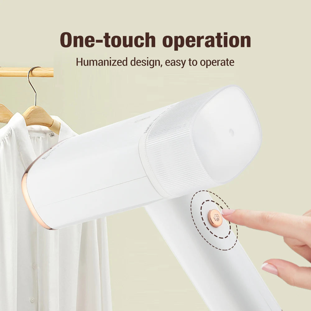 Tidesmit 1000W handheld garment steamer featuring a 130ml tank for fast, portable fabric ironing and steam cleaning.