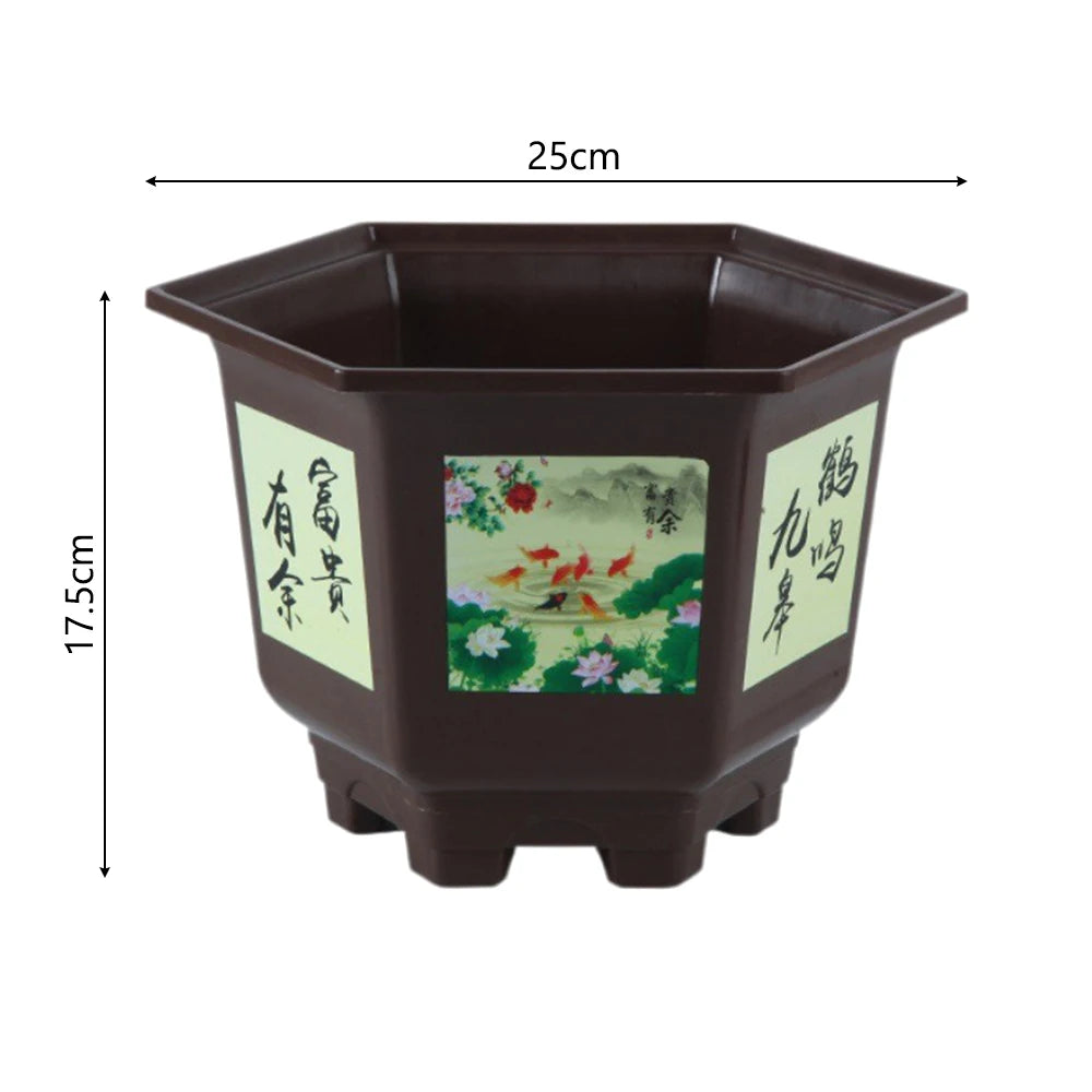 Durable Plastic Flower Pot Thickened Resin Potted Bonsai Garden Supplies Large-diameter Hydroponic Planter