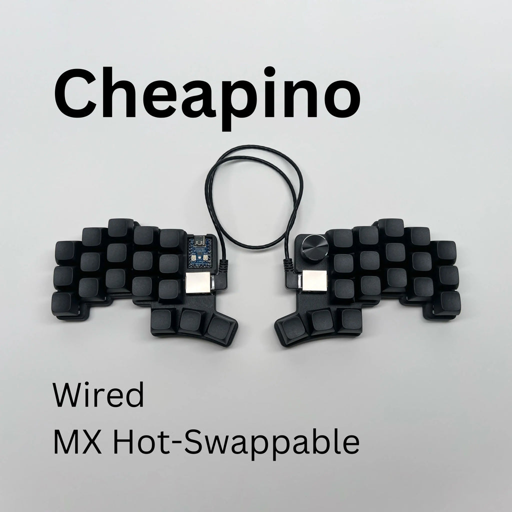 Cheapino V2 Split Keyboard - MX Silent Switches Wired QMK Firmware Vial Ergonomic Mechanical Keyboard Pre-soldered DIY Kit