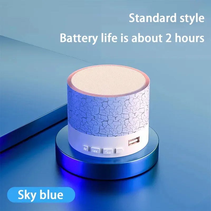 Lenovo A10 Mini Portable Speaker Bluetooth Wireless Audio Dazzling Crack LED Light Subwoofer Support TF Card USB For PC/Mobile