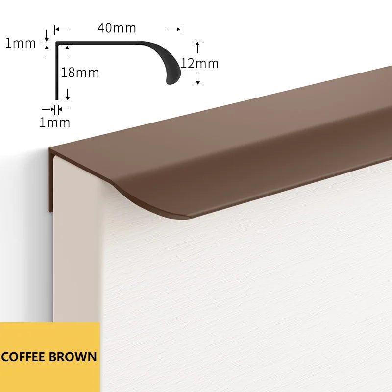 Invisible Wardrobe Handle Minimalist Modern Minimalist Cabinet Door Drawer Cashmere Gray Cabinet Furniture Hardware Small Handle