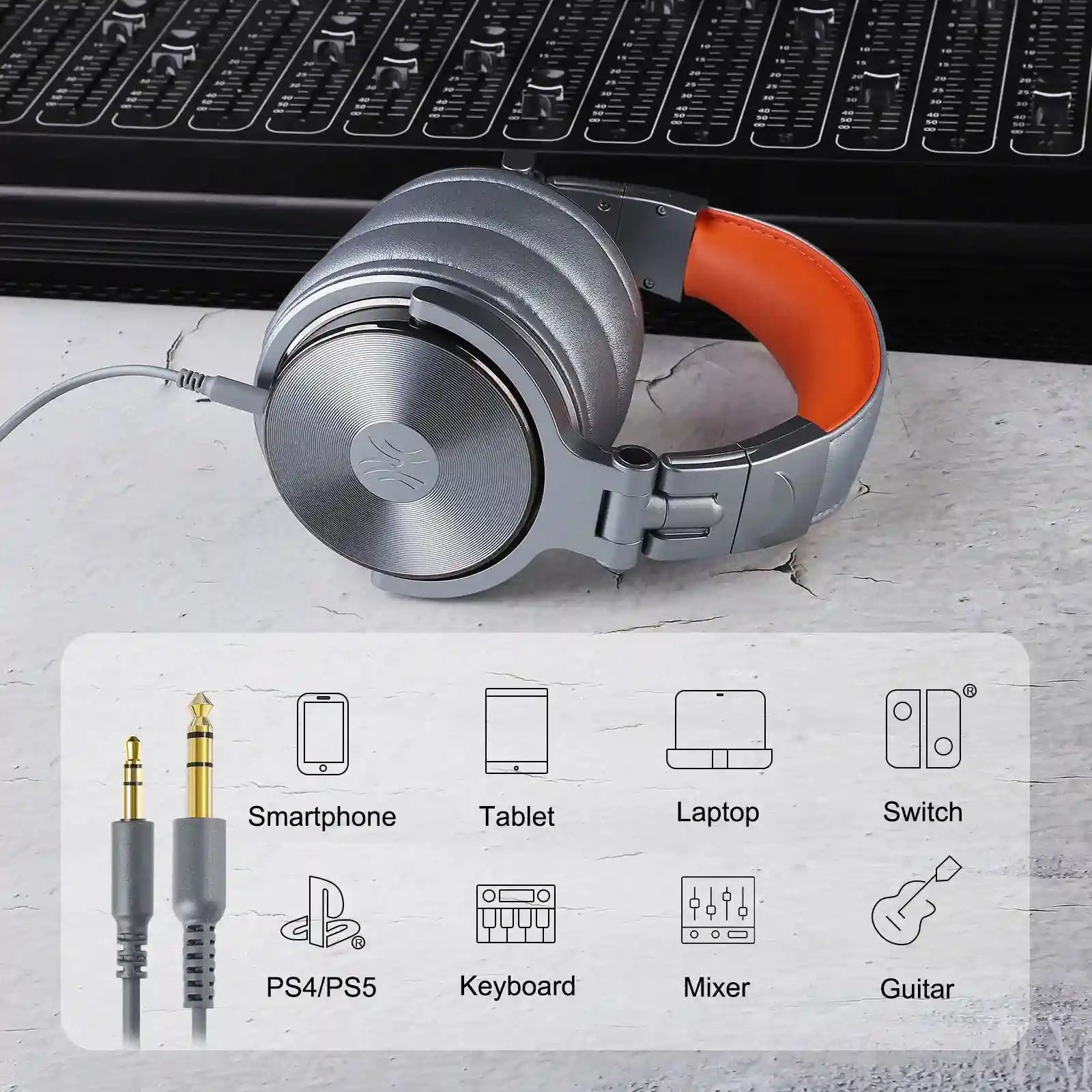 Studio Monitor Over-Ear Headphones - Foldable Pro Audio Tidesmit Tidesmit