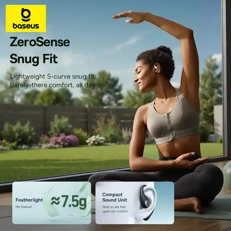 Wireless Sport Earbuds: Bluetooth 5.4 Hi-Res Open-Ear Headphones Tidesmit