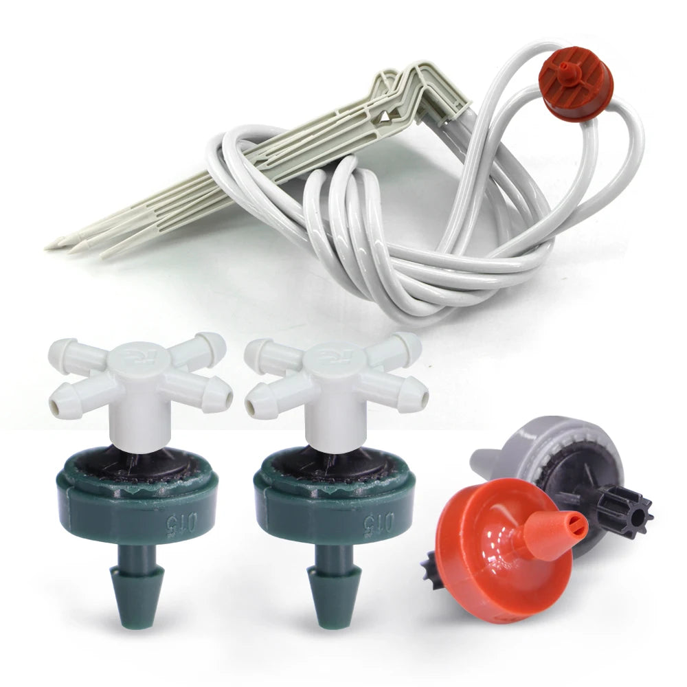 20M 4-Way 3/5mm Hose Arrow Watering System 2 4 8L/H Dropper Irrigation Kit for Garden Greenhouse Bonsai Plants Water Saving Drip