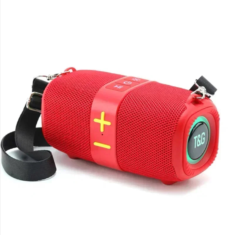 Portable Bluetooth Speaker with RGB Lights & Waterproof Wireless Audio Red Tidesmit
