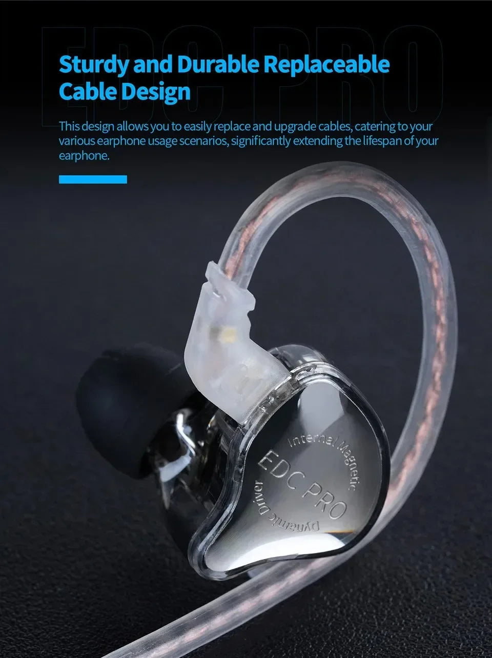 KZ EDC Pro HiFi In-Ear Monitor Wired Earphones by Tidesmit Tidesmit