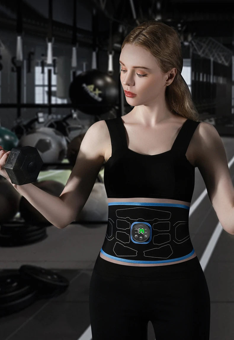 EMS Abdominal Toning Belt: Portable Rechargeable Muscle Stimulator Body Shaping Massage Equipment Tidesmit