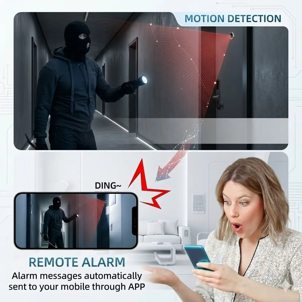 3MP 2K HD 180° Video Doorbell Peephole Camera, Two-Way Audio, Motion Detect, Tuya SmartLife, 2.4G/5G Dual WiFi, EU/US/UK/AU Plug