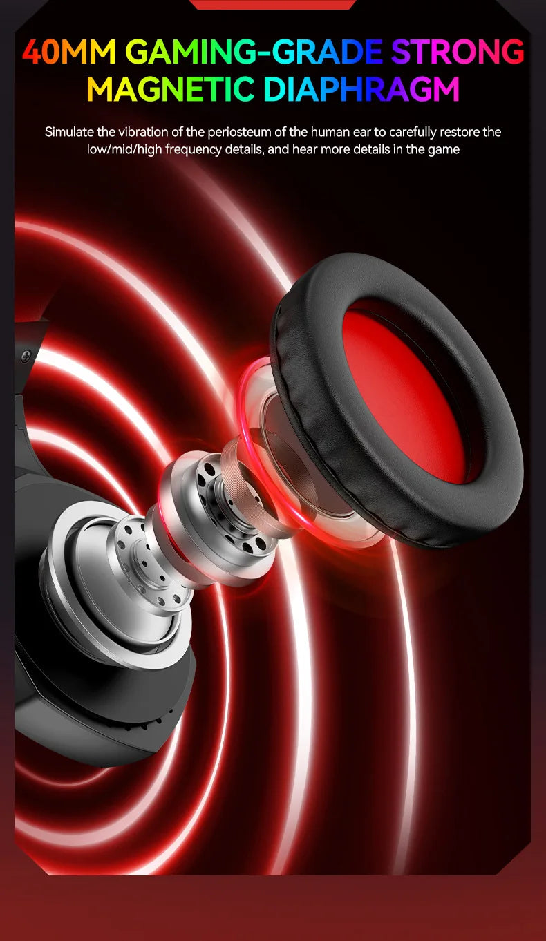 Gaming Headphones with RGB Microphone & Stereo Bass - H120 Tidesmit