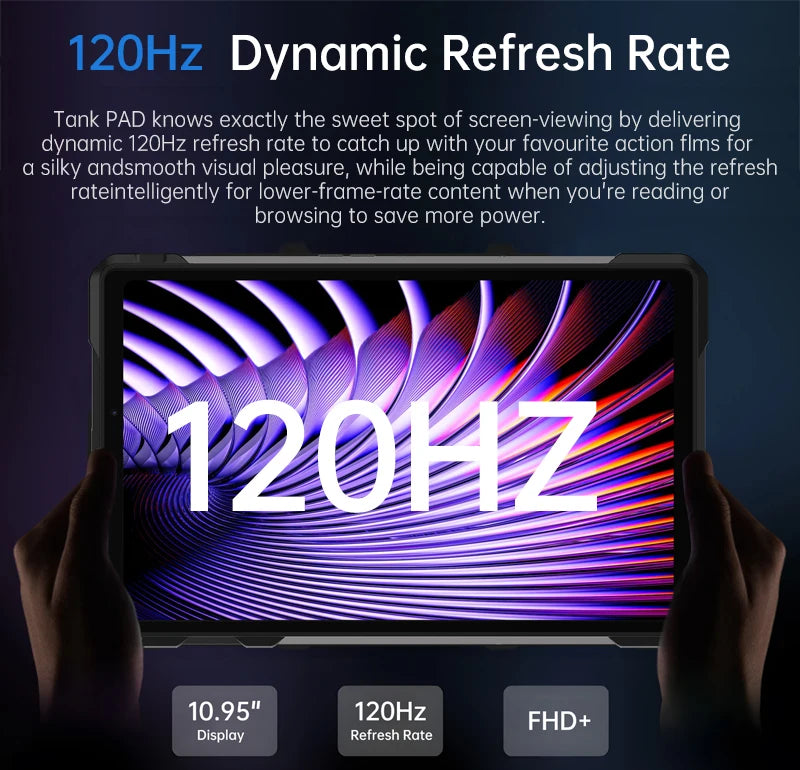 Unihertz Tank PAD 8849 Rugged Projector Phone Tablet Android 32GB 512GB 21000mAh 10.95" FHD Dual Speaker Waterproof Tablet