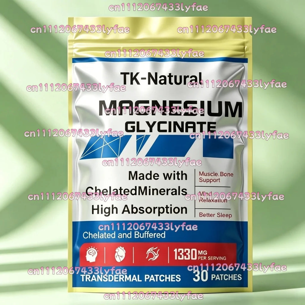 30 Patches Magnesium Glycinate Transdermal Patches Muscle Support Brain Memory Support