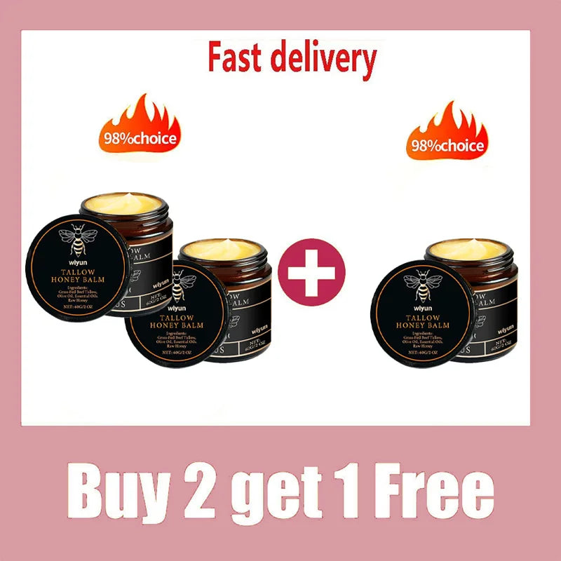 1/3/5pcs Beef Tallow Honey Cream Brand Facial Care Moisturizing Smooth Skin Light Non-greasy Cream Gentle Hydrating Moisturizer