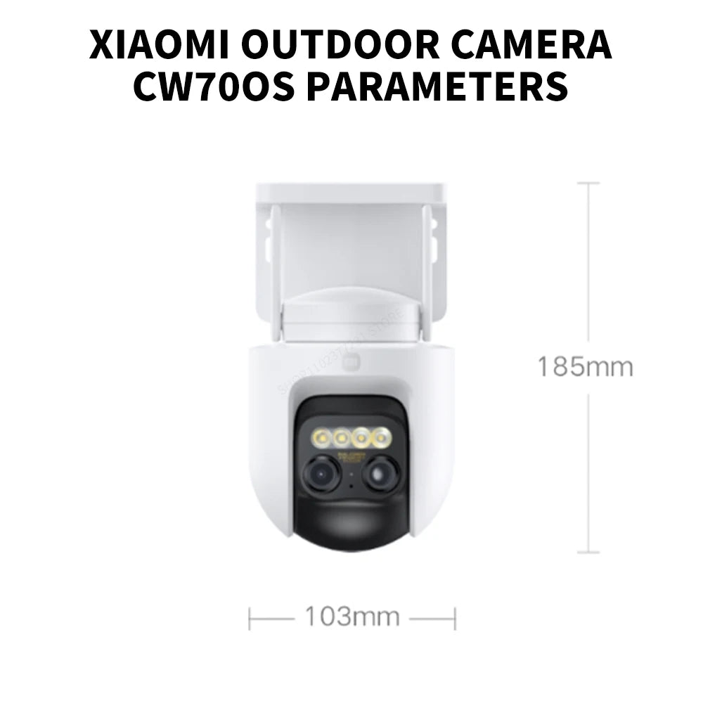 Xiaomi CW700S Outdoor  Camera 2.5K 9X Zoom IP66 AI Human Vehicle Detection Color Night Vision WiFi Cloud Storage H265 -CN