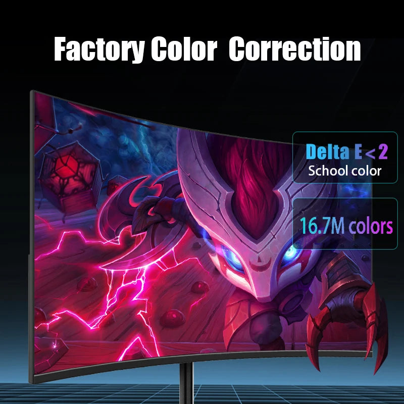 FYHXele 24" Curved FHD 1ms VA Gaming Monitor 180Hz (HDMI165Hz/DP180Hz) Speaker VESA