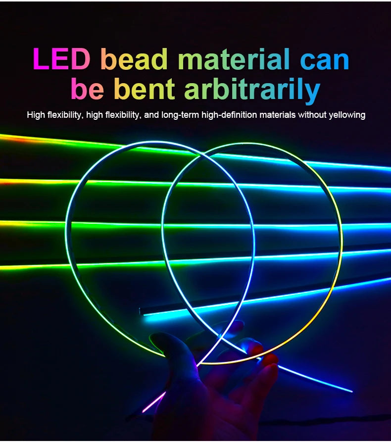 Tidesmit RGB Symphony Car Ambient Lighting Kit - Customizable LED Strips Tidesmit
