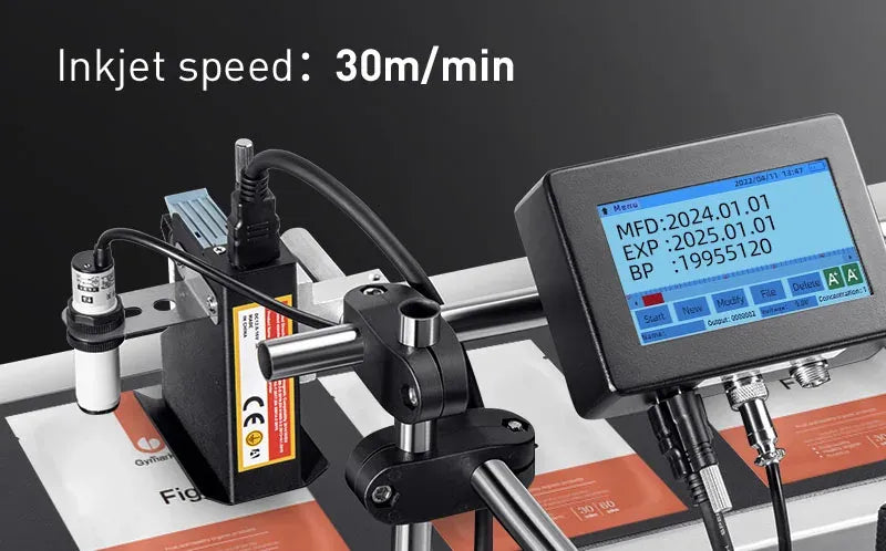 Hot Selling Electric Inkjet Date & Batch Coding Machine With Barcode For Pill Bottles Plastic Packaging Cartons