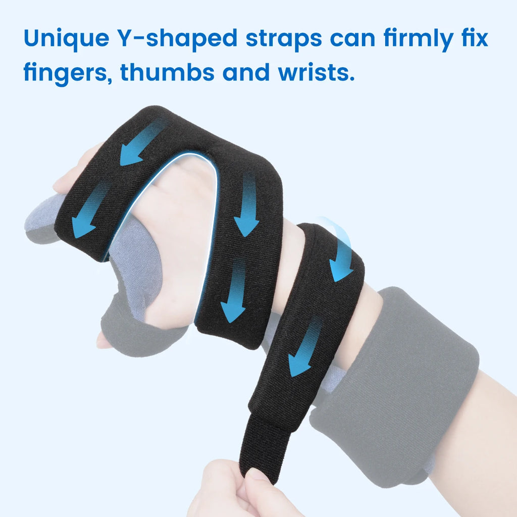 VELPEAU Hand Splint Adjustable for Carpal Tunnel Syndrome, Sprain and Arthritis, Wrist Brace Immobilizer Fixs Finger in Stroke