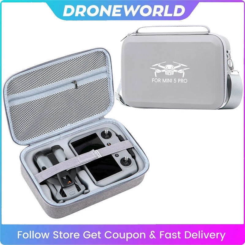 DJI Mini 5 Pro Carrying Case | Hard Shell Shoulder Storage Bag Tidesmit