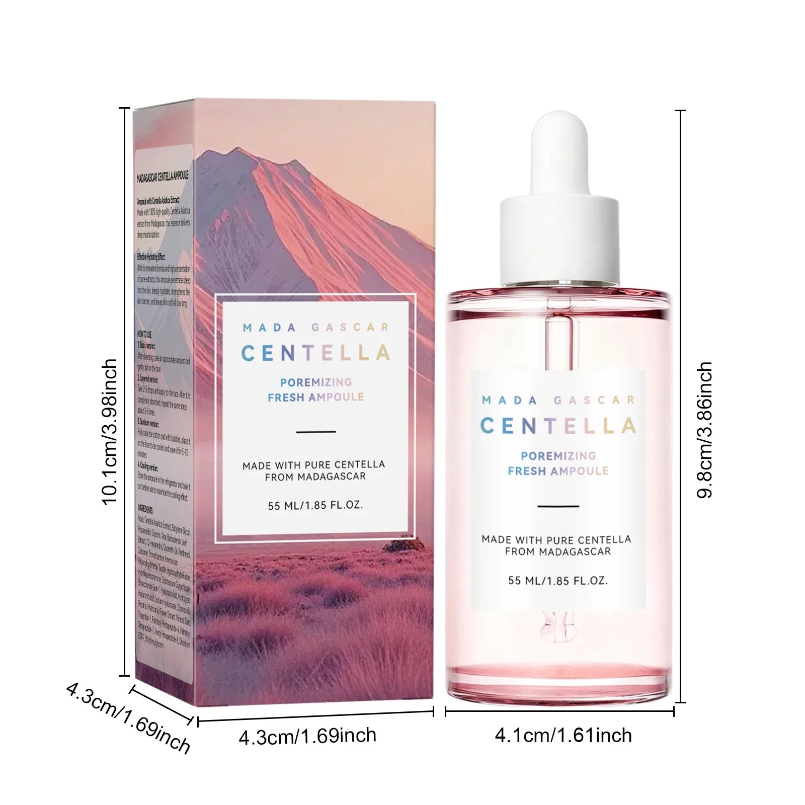 Brightening Centella Niacinamide Serum 55ml - Hydrating Ampoule Soothes Uneven Skin Tone & Boosts Radiance for a Clear Glow.