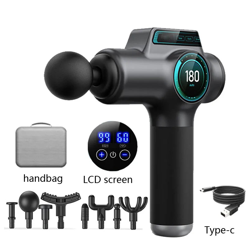 Deep Tissue Massage Gun | 99-Speed Portable Muscle Recovery Device Relaxation Treatment Tidesmit