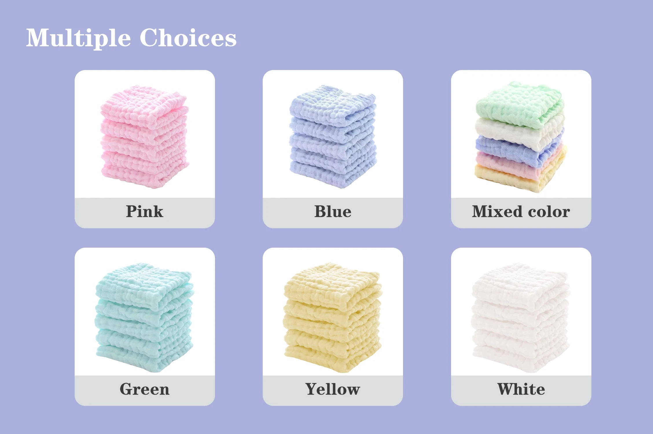 Baby Muslin Washcloths Soft Newborn Baby Face Towel for Sensitive Skin- Baby Registry as Shower