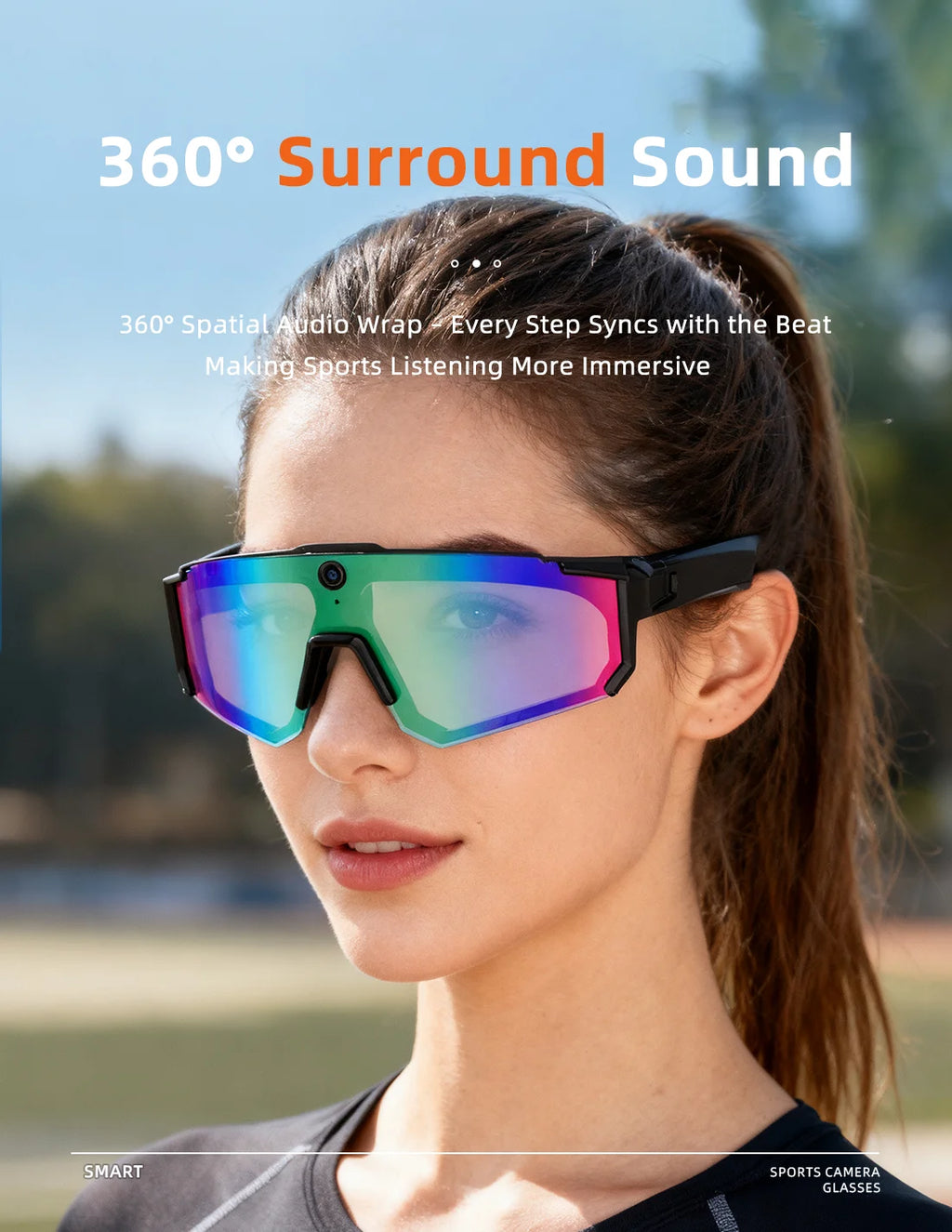 4K Polarized Smart Sunglasses with Bluetooth Audio & Camera - Tidesmit Tidesmit