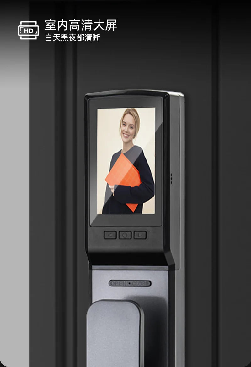 Smart, fingerprint lock with surveillance camera, home security door, automatic electronic password door lock