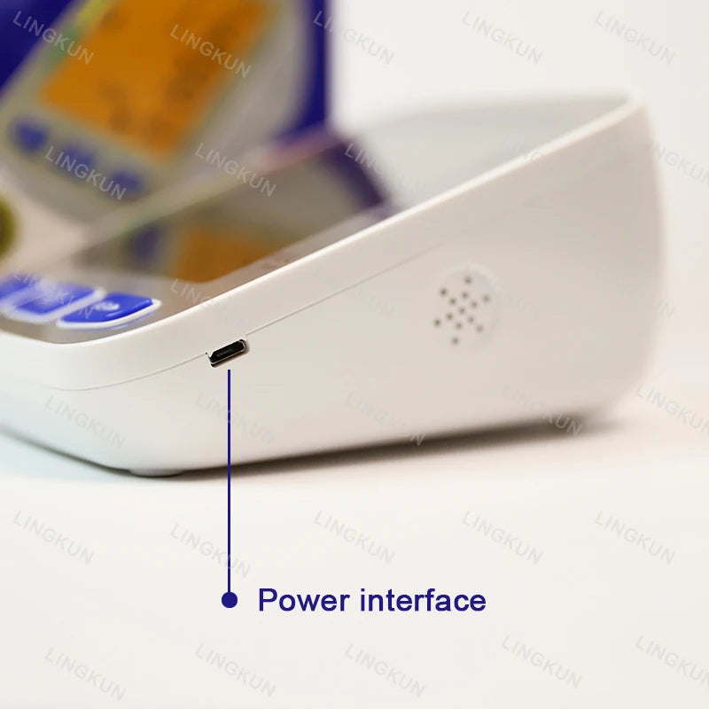 English/Spanish Voice Large Display Screen Rechargeable Automatic Tonometer Arm Blood Pressure Monitor Digital Tensiometer